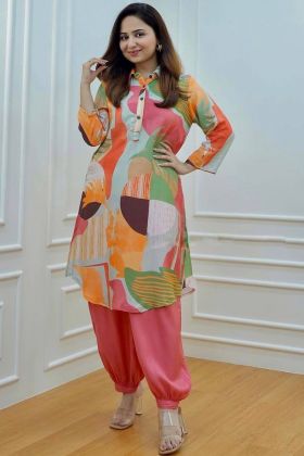 Casual Wear Multi Color Digital Print Dress