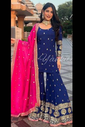 Fashion Designer Yankita Kapoor Wear Blue Dress
