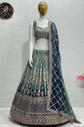 Multi Color Embroidery Work Lehenga Choli