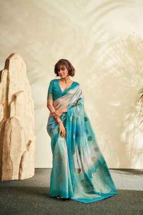 Saree Made of Pure Handloom Khadi Silk with a Beautiful Digital Print