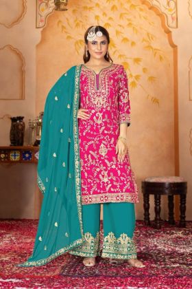 Heavy Faux Rani Suit Set by Georgette Kuta Plazzo Duaptta