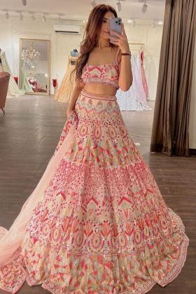 Reception Special Multi Color Sequence Work Lehenga Choli