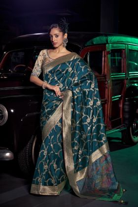 Pure Silk Saree with Embroidered and Rich Border