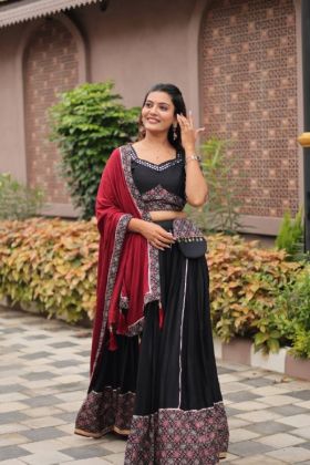 Ajrakh Special Pure Cotton Lehenga Choli Set for Navratri 