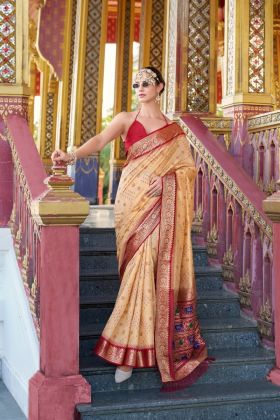 Handloom Silk Saree, Traditional Weaving Techniques, Classic Style