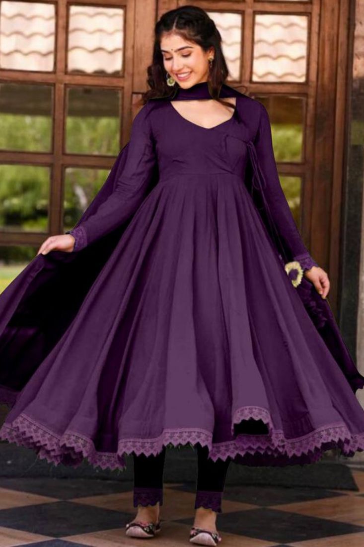 Kids Purple Ball Gown Online | Kids Party Gown Online – www.liandli.in