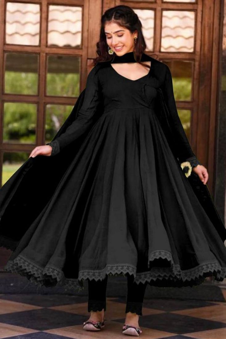 Summer Special Long Anarkali Gown In Cotton Fabric-vachngandaiphat.com.vn