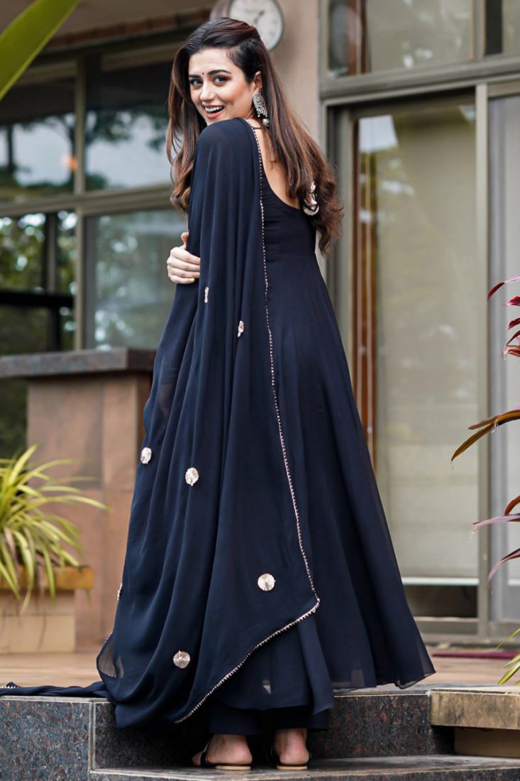 Plain black salwar suit sale