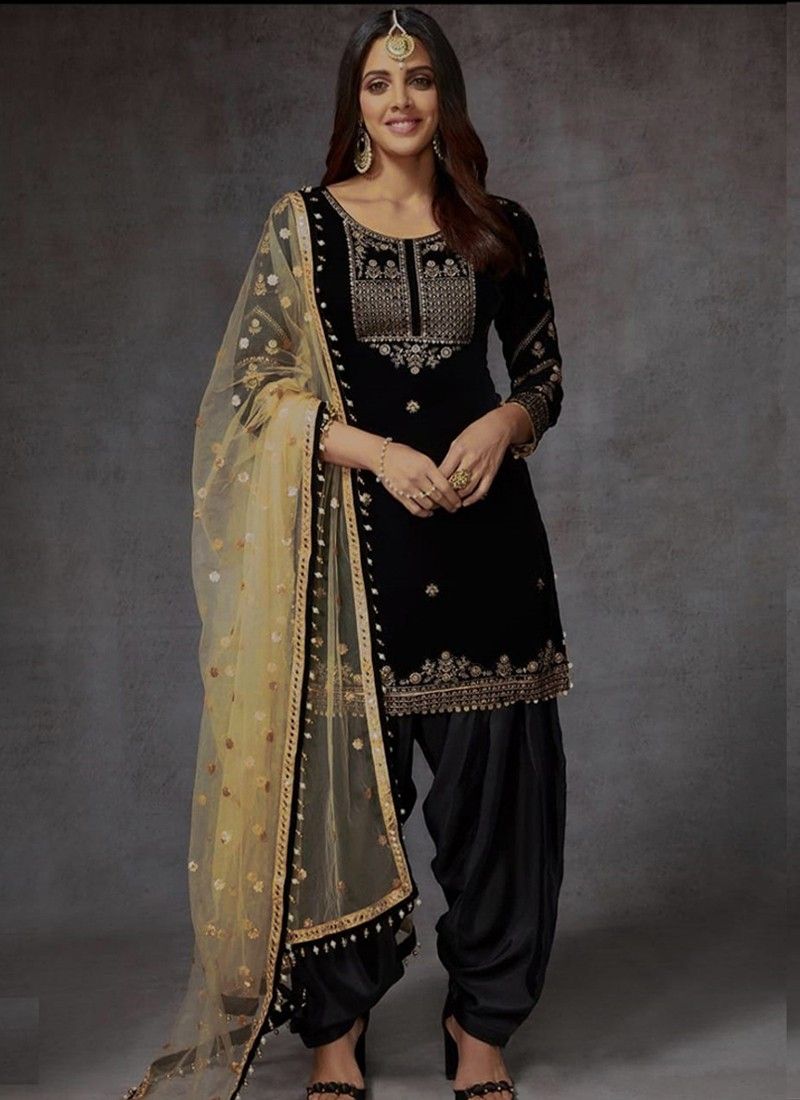 Buy Teal Green Silk Patiala Suit With Dupatta Online - 1865 | Andaaz  Fashion Eid Store
