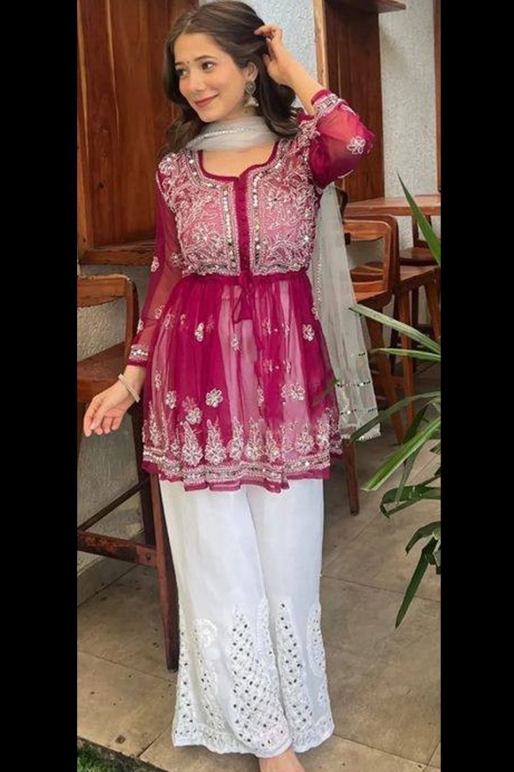 Buy Femeone Women Cream Cotton Frock Pattern Kurti - M Online at Best  Prices in India - JioMart.