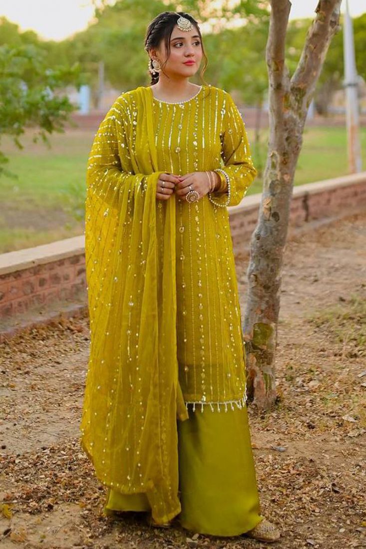 MF MITTAL FASHION Yellow Nayra Cut Kurti Set with Dupatta - Perfect  Anarkali Kurta Set for Women (Small) : Amazon.in: Fashion