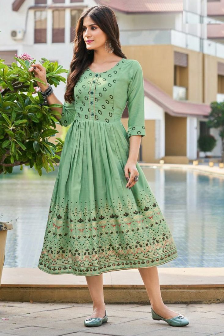 Buy 36/S Size Frock Style Round Neck Indian Kurti Tunic Online for Women in  USA