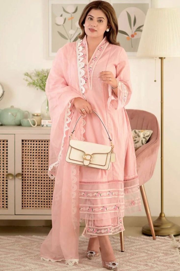 Light pink top business dress