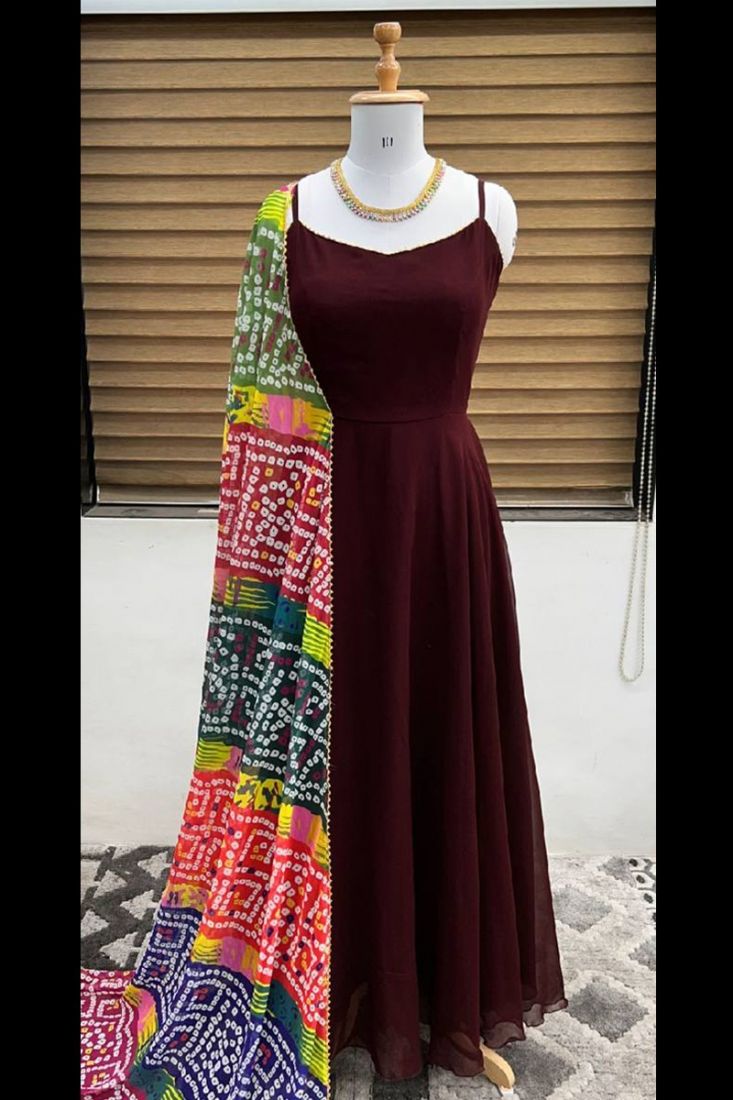 Buy Maroon Heavy Embroidered Gown Style Designer Anarkali Suit | Anarkali  Suits