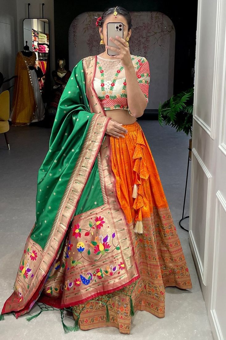 Paithani ghagra choli outlet