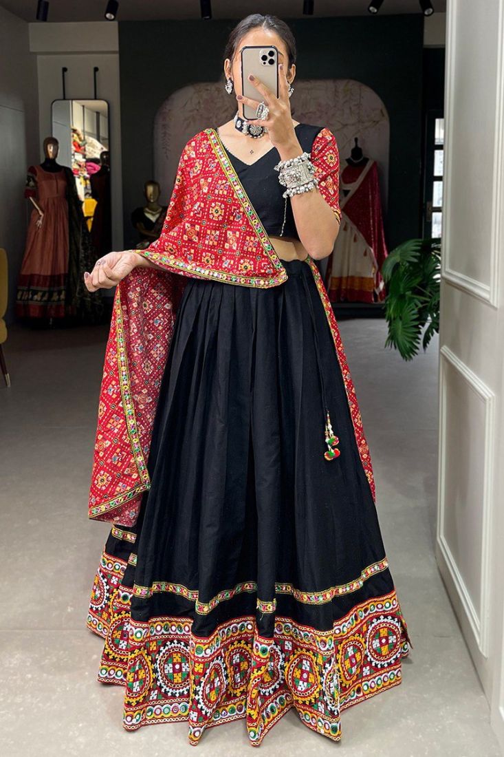 RAMZAT VOL-1 INDIAN DESIGNER TRADITIONAL FESTIVAL WEAR LEHENGA CHOLI  DUPATTA WOMEN NAVRATRI GUJRATI GHAGRA CHOLI 3045 - CRAZYCLOTHS