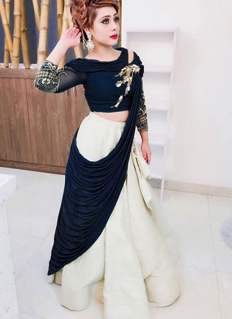 Taffeta silk lehenga choli deals