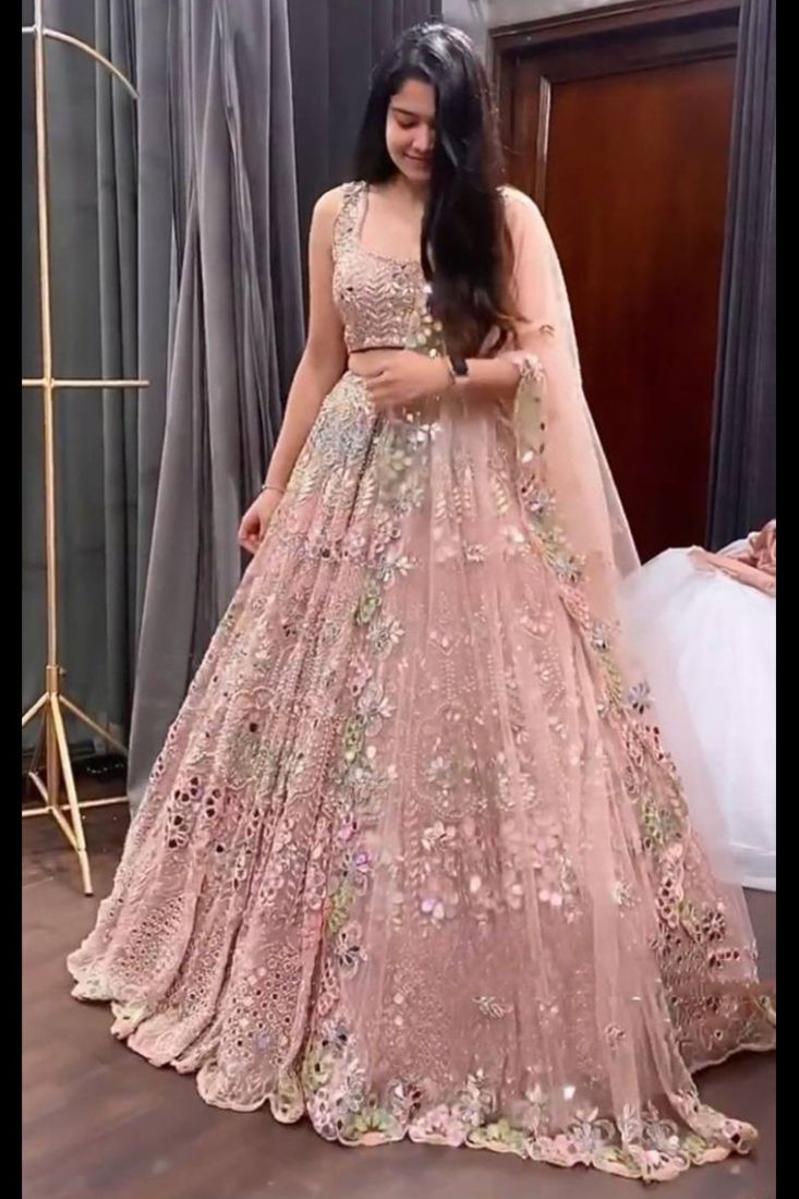 Buy Pink Color Can Can Net Fabric Lehenga Choli Online - LEHV2848 | Appelle  Fashion