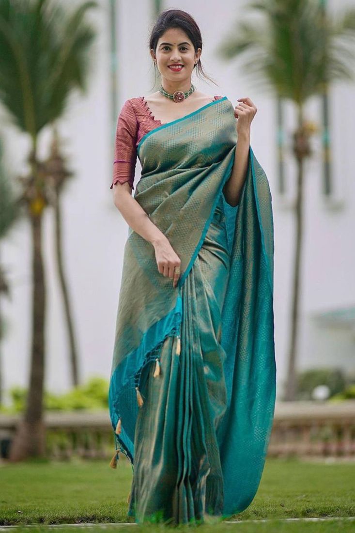 Lime yellow soft silk saree for wedding look - G3-WSA52461 | G3fashion.com