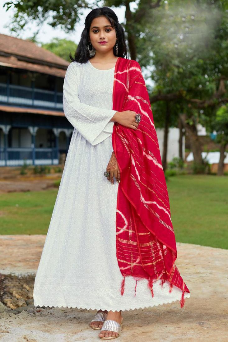 Buy White Kurta Suit Sets for Women by In Weave Online | Ajio.com