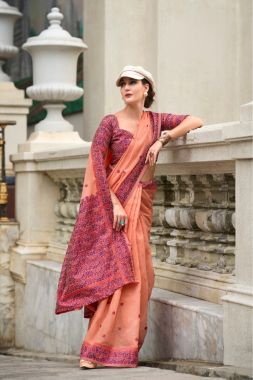 Lightweight Elegance for Everyday Grace in a Soft Linen Cotton Saree