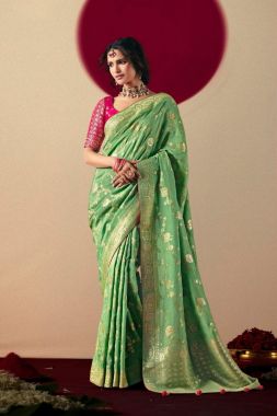 Designer Tassels and Rich Zari Weaving on a Viscose Dola Silk Saree