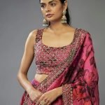 Pink Organza Semi-Stitched Lehenga Choli Set with Zari & Sequence Work