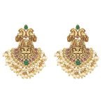 Shining Diva Traditional Pearl Choker & Temple Jewelry Set | 22k Gold Plated