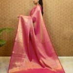 Women’s Kanjivaram Soft Silk Saree | Traditional Banarasi Style with Blouse Piece